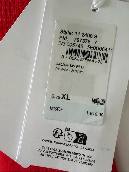 ♥️♥️♥️ Salvatore Ferragamo wool/cashmere red A-line skirt size M/L - Picture 5 of 11